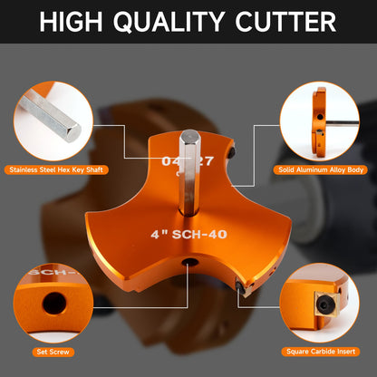 6 PCS Triple Blade PVC Pipe Reamer Kit Pipe Fitting Reamer Tool For Plumbing
