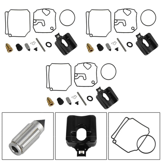 3X Carburetor Carb Rebuild Kit fit for Yamaha 3 Cyl 2.834 Bore 60HP 70HP 1992-06