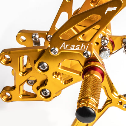CNC Aluminum Rearsets Footpegs Gold For Honda CBR 600 RR RRA PC40 2009 - 2022
