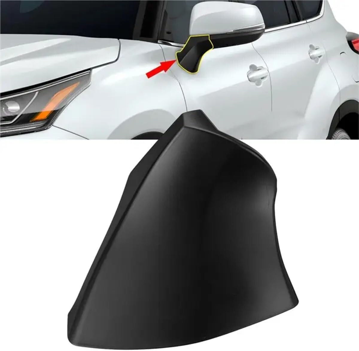 LH+RH Rearview Side Mirror Triangle Base Cover For Toyota Highlander 2020-2022