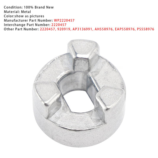 Solid Spare WP2220457 Refrigerator Ice Crusher Coupler