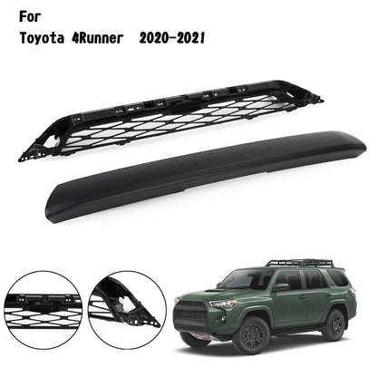 2 Piece Front Bumper Grille Grill Fits For 4Runner TRD PRO 2020-2024 Black