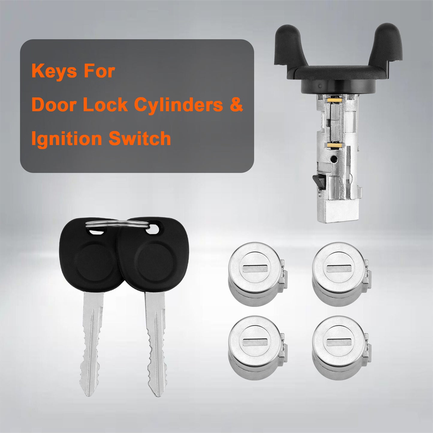 Ignition Switch Door Lock Cylinders w/ Keys For 01-07 Chevy Express GMC Savana