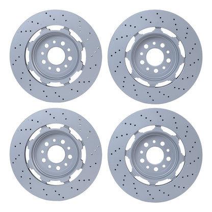 Front Rear Brake Rotors Fit For 2017-2021 Alfa Romeo Giulia Stelvio Quadrifoglio