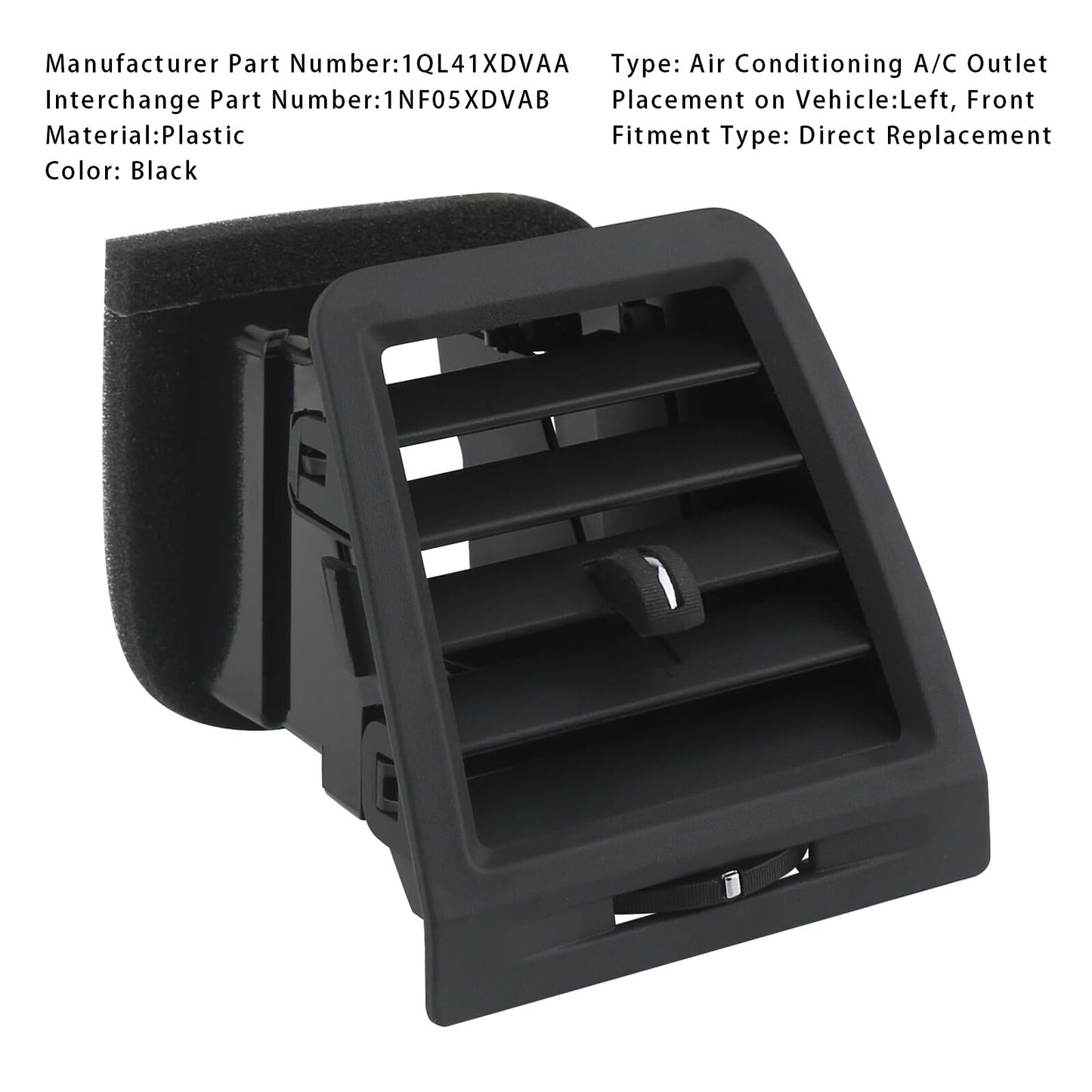 Left Side Heat Air Conditioning A/C Outlet Vent For Dodge Challenger 1QL41XDVAA