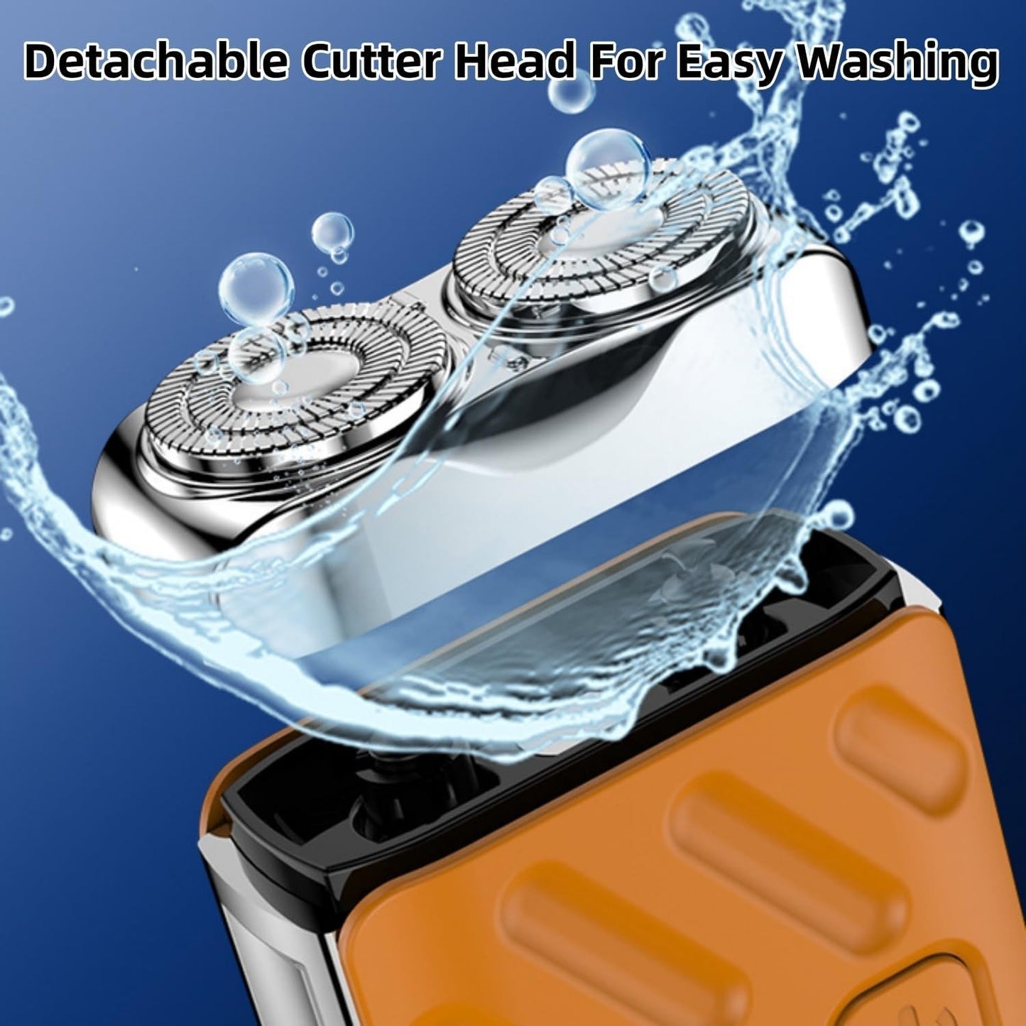 Double Ring Pocket Travel Shaver Mini Men Shaver Portable Beard Razor Orange