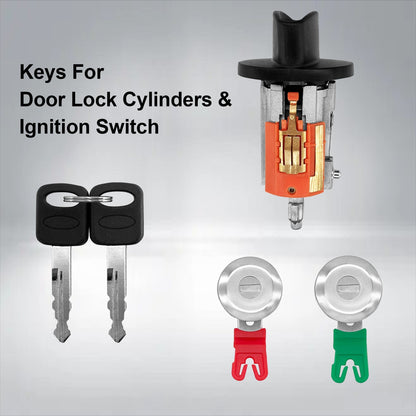 Door Lock Cylinders & Ignition Switch w/ Keys for 1996-2008 Ford E150/250/350