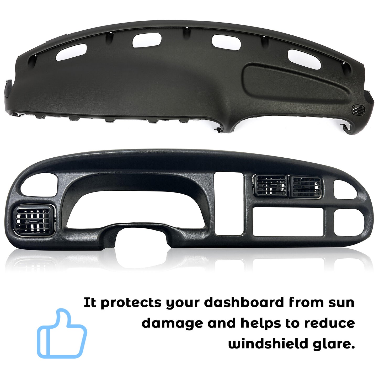Solid Spare Dash Instrument Panel Pad Replacement Vent For 98-02 01 Dodge Ram 1500 2500 3500