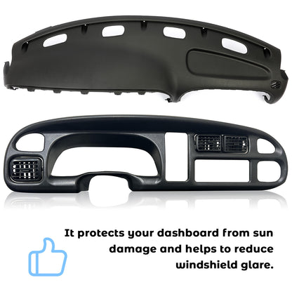 Solid Spare Dash Instrument Panel Pad Replacement Vent For 98-02 01 Dodge Ram 1500 2500 3500