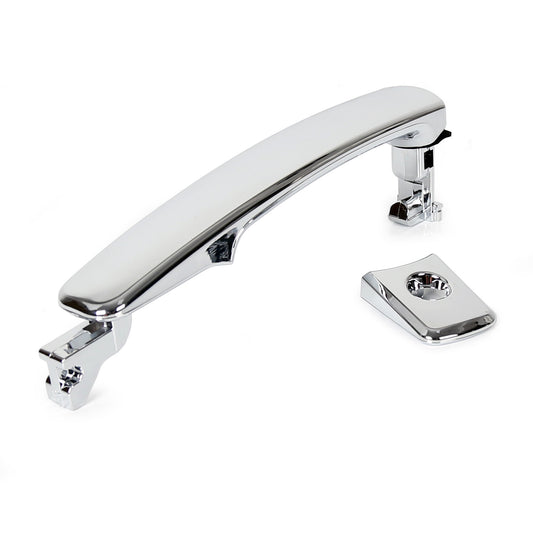 Solid Spare Door Handle Front Driver Side Outside Exterior Chrome For Nissan Rogue 2011-2015