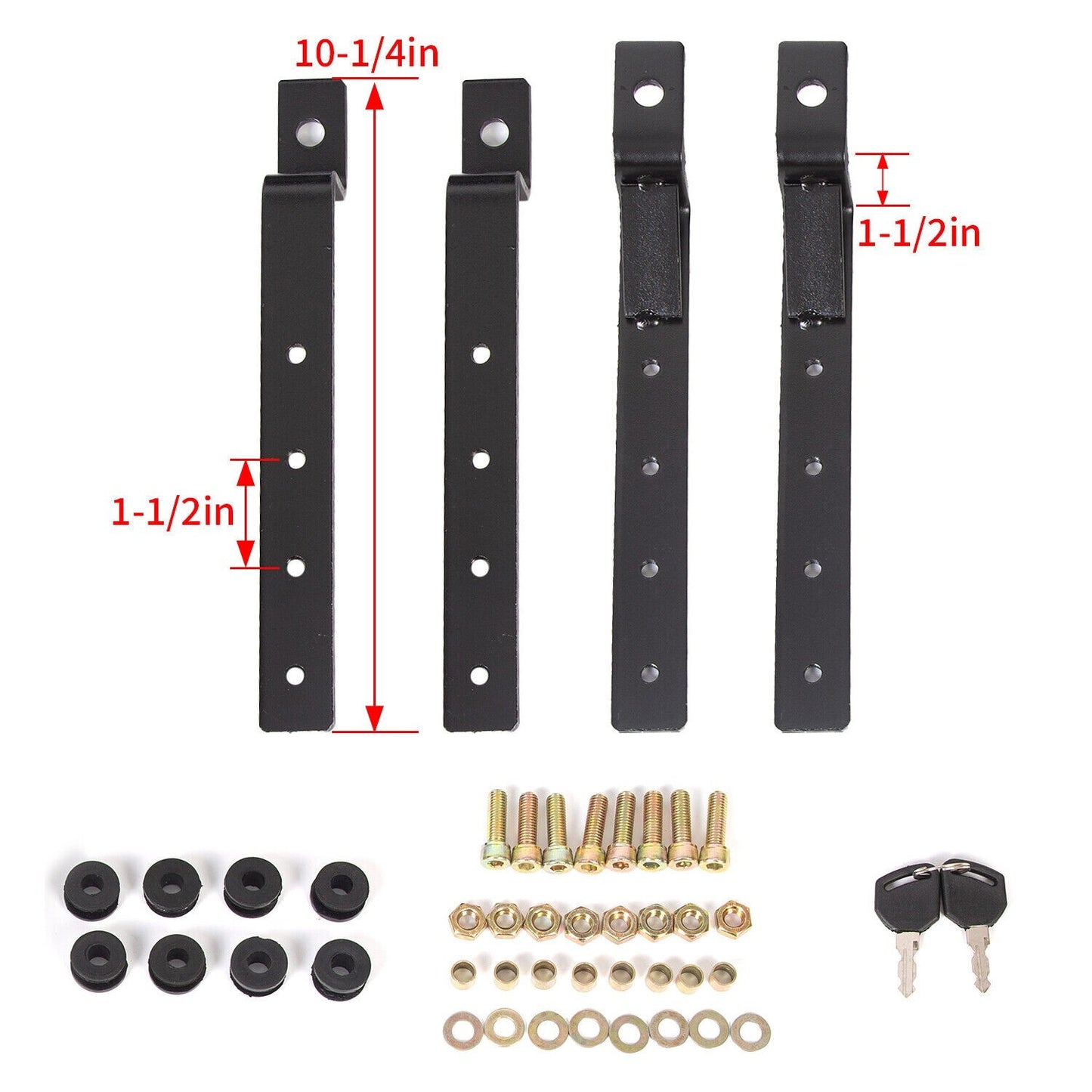 Solid Spare Universal Motorcycle Hard Saddlebag Luggage Bags w/Light For Honda Harley Yamaha