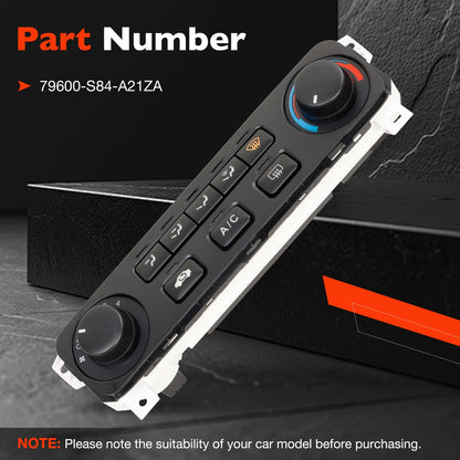 Heater A/C HVAC Climate Control Module Panel Switch For 2001-2002 Honda Accord