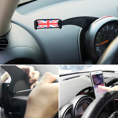Red Union Jack Smartphone Cell Phone Mount Holder For Mini Cooper R55 R56 R57 US