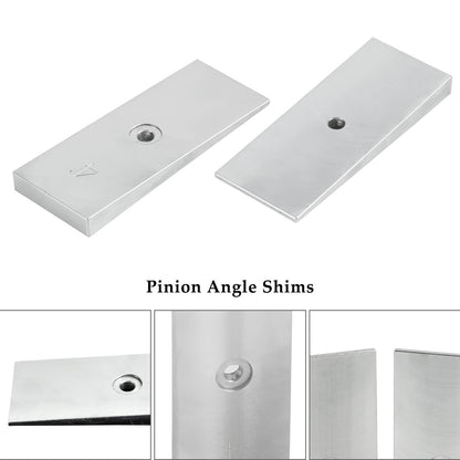 2PCS 2" Wide 4°Degree Steel Leaf Spring Degree Shims Silver~~