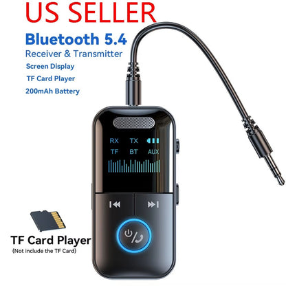 4 in1 Bluetooth Audio Adapter Wireless Receiver Transmitter MP3 Player 3.5mm Aux