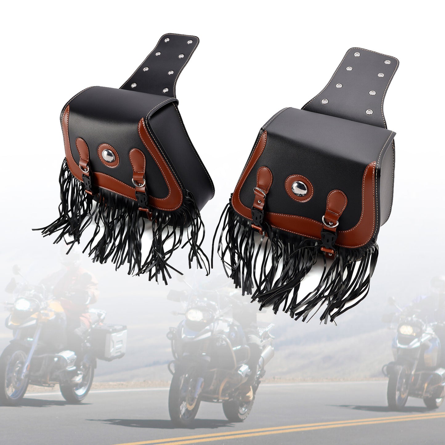 Side Tail Bag Saddlebag Color Matching Luggage Black 26L For Scooter Motorcycle