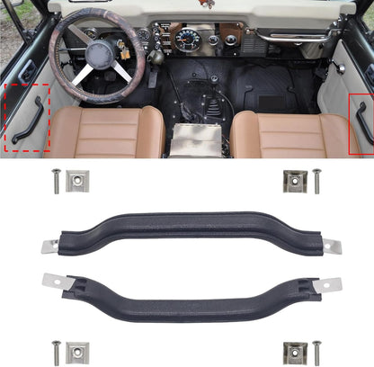 Black Strap Interior Inside Door Pull Handle Set Pair FIT FOR 87-95 YJ WRANGLER