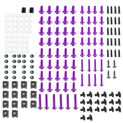 Purple Fairing Bolts Screws Bodywork Kit For Yamaha YZF R6 R1 R3 R25 FZ07 FZ09 U