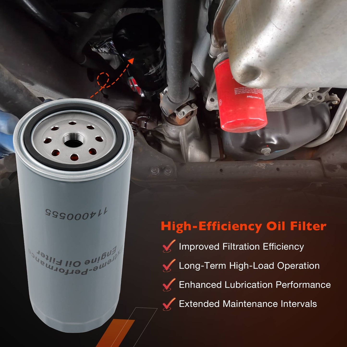 5 Micron Diesel Oil Filter For 2001-19 Chevy Silverado GMC Sierra 6.6L Duramax