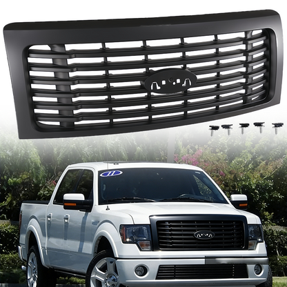 For Ford F-150 2009-2014 Front Upper Grille Assembly Matte Black AL3Z8200DPTM