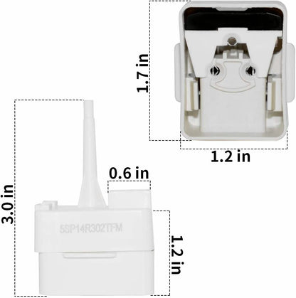 3PCS Refrigerator Relay Overload Capacitor fits Whirlpool W10613606 Start Device