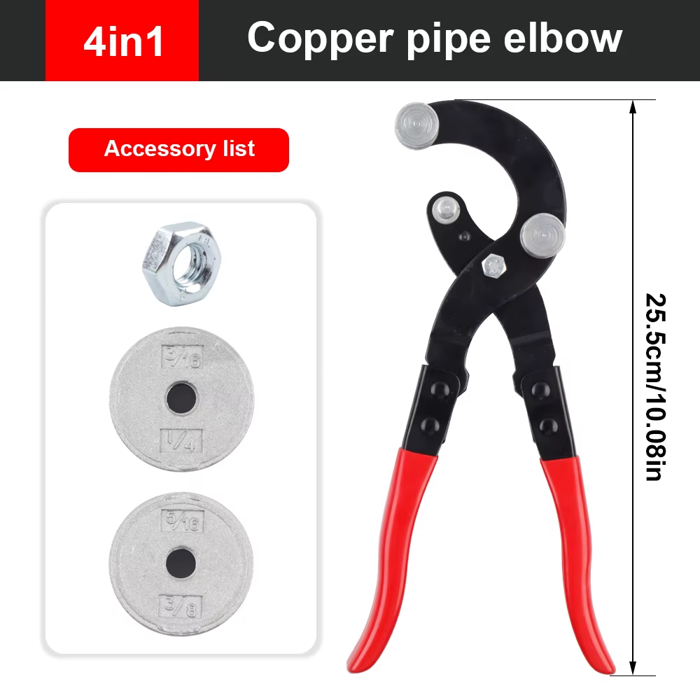 4-in-1 Way Brake Pipe Bender Fuel line Tubing Bending Tool 3/16" 1/4" 5/16" 3/8"
