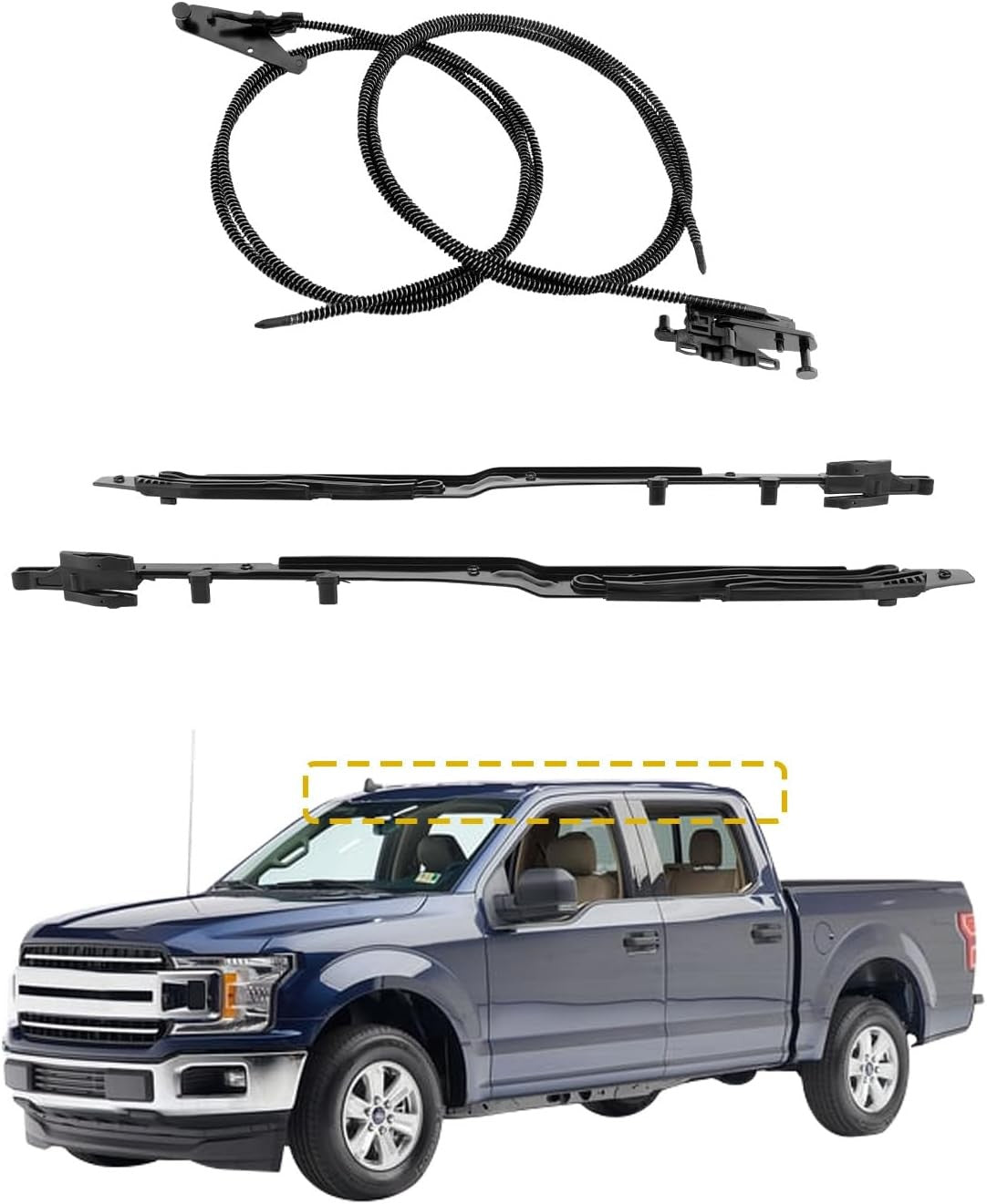 Sunroof Cable Track Repair Kit for Ford F-150 F-250 F-350 Crew Cab 2015-2024