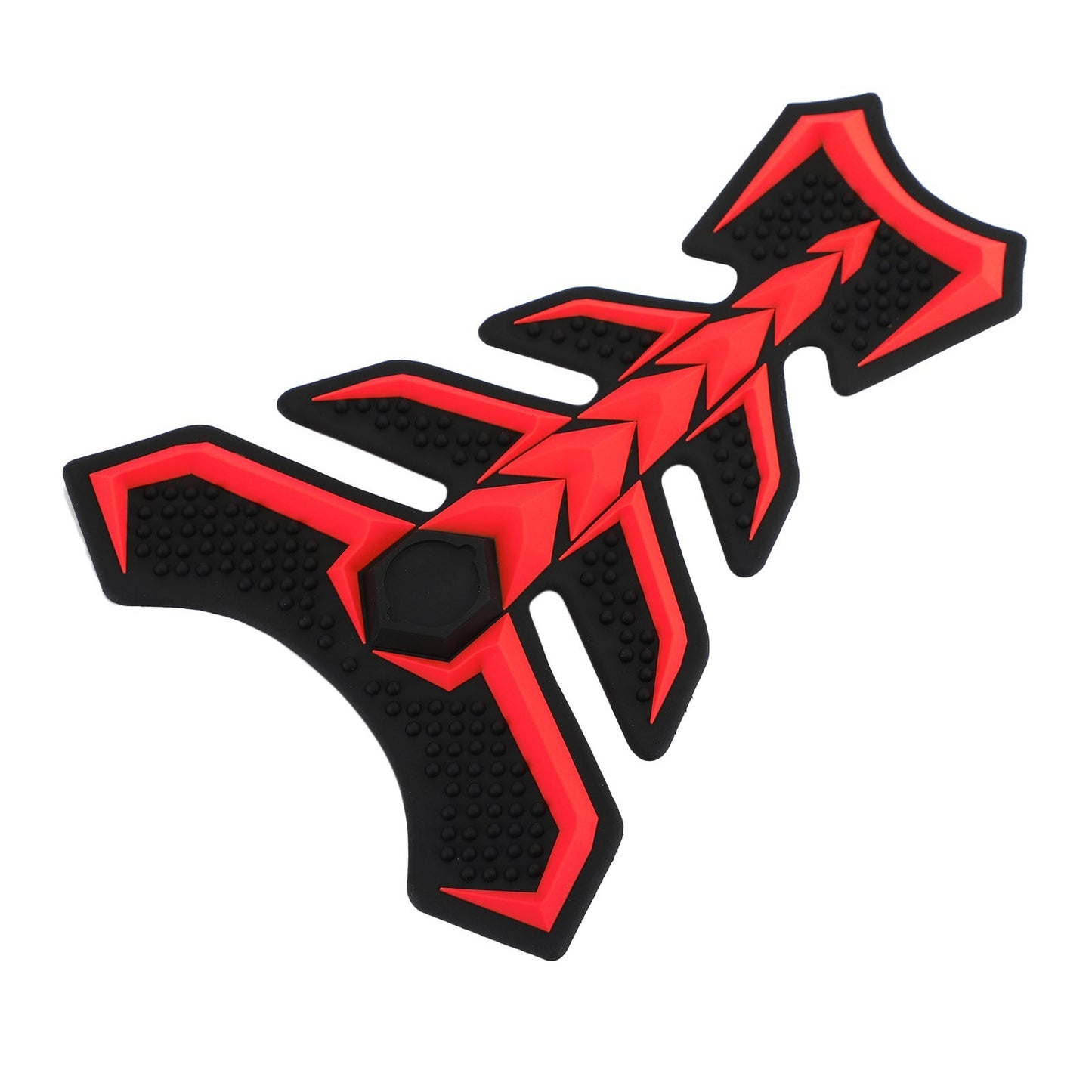 3D Rubber Universal Motorcycle Fuel Gas Tank Pad Protector Decal Sticker Red