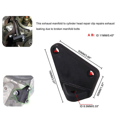 New Upgrade Exhaust Manifold Cylinder Head Repair Clamp Left Hand For Chevy