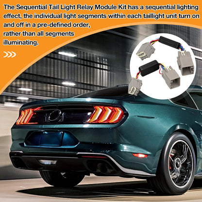 Sequential Tail Light Lamp Relay Module Kit For 2010-2021 Ford Mustang DD3016