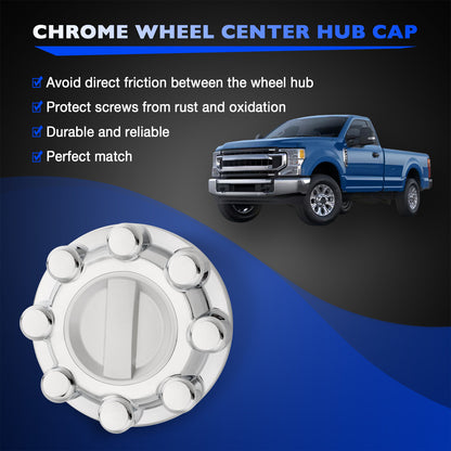 Chrome Front Rear Wheel Center Hub Cap For 2017-2022 Ford F250 F350 HC3Z-1130-J