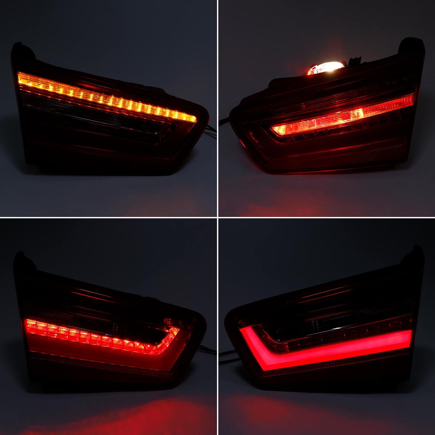 2x Left+Right Inner Trunk LED Tail Light Lamp For AUDI A6 C7 2012-2015 2013 2014