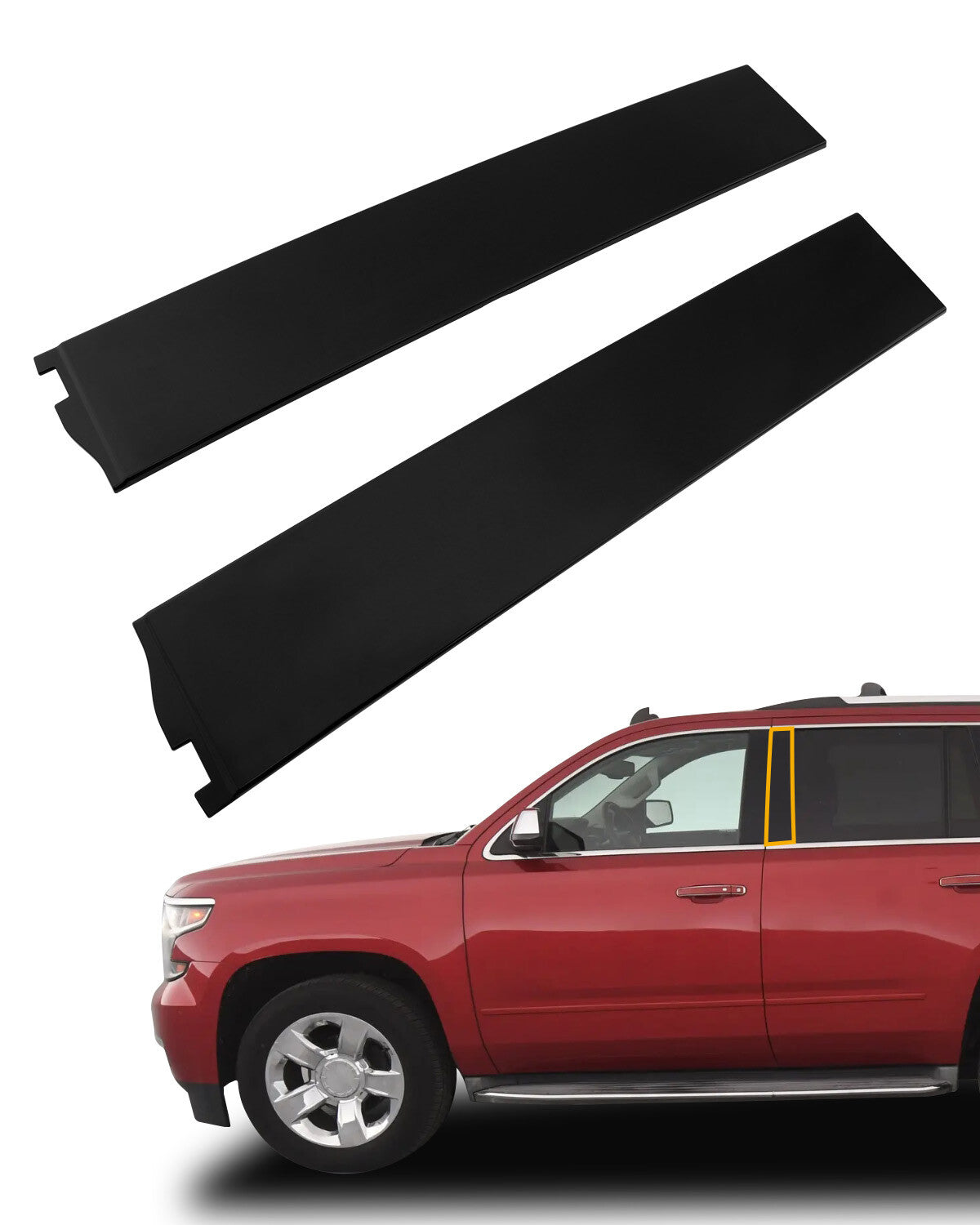 Rear B-Pillar Door Trim Molding LH ＆ RH For 2015-18 Chevy GMC Cadillac Escalade
