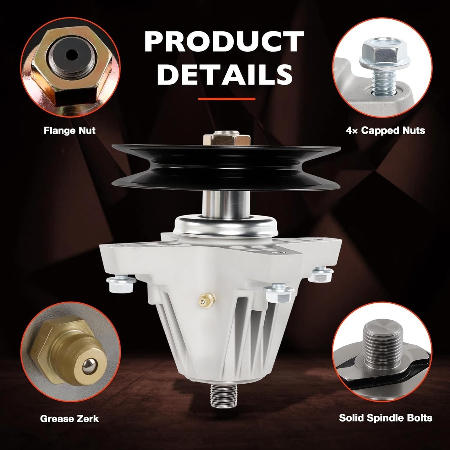 618P09255 Mower Deck Spindle For Cub Cadet XT1‑LT50 Troy‑Bilt Super Bronco 50″