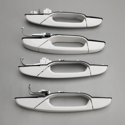 4PCS Front & Rear Door Handle Set Olympic White For Silverado Sierra 2007-2013