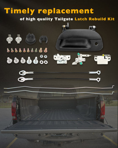 Tailgate Latch Rebuild Kit Bezel For 1997-2007 Ford F-150 F-250 F-350 Super Duty