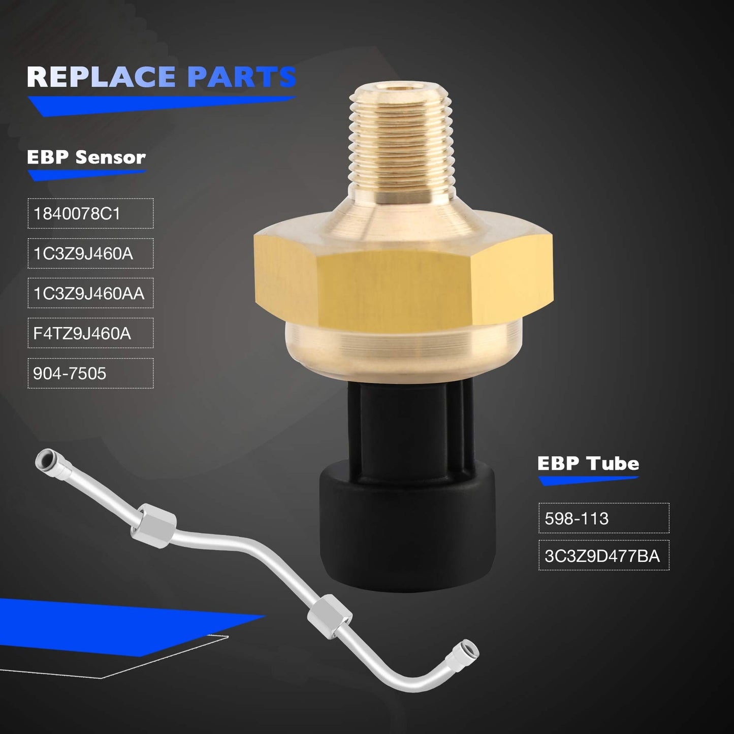 Exhaust Back Pressure EBP Tube Sensor For 2003-2004 Ford F-250 F-350 F-450 F-550