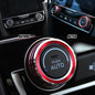 Red Aluminum Center Console AC Switch Ring Cover Trim For Honda Civic 2016-2021