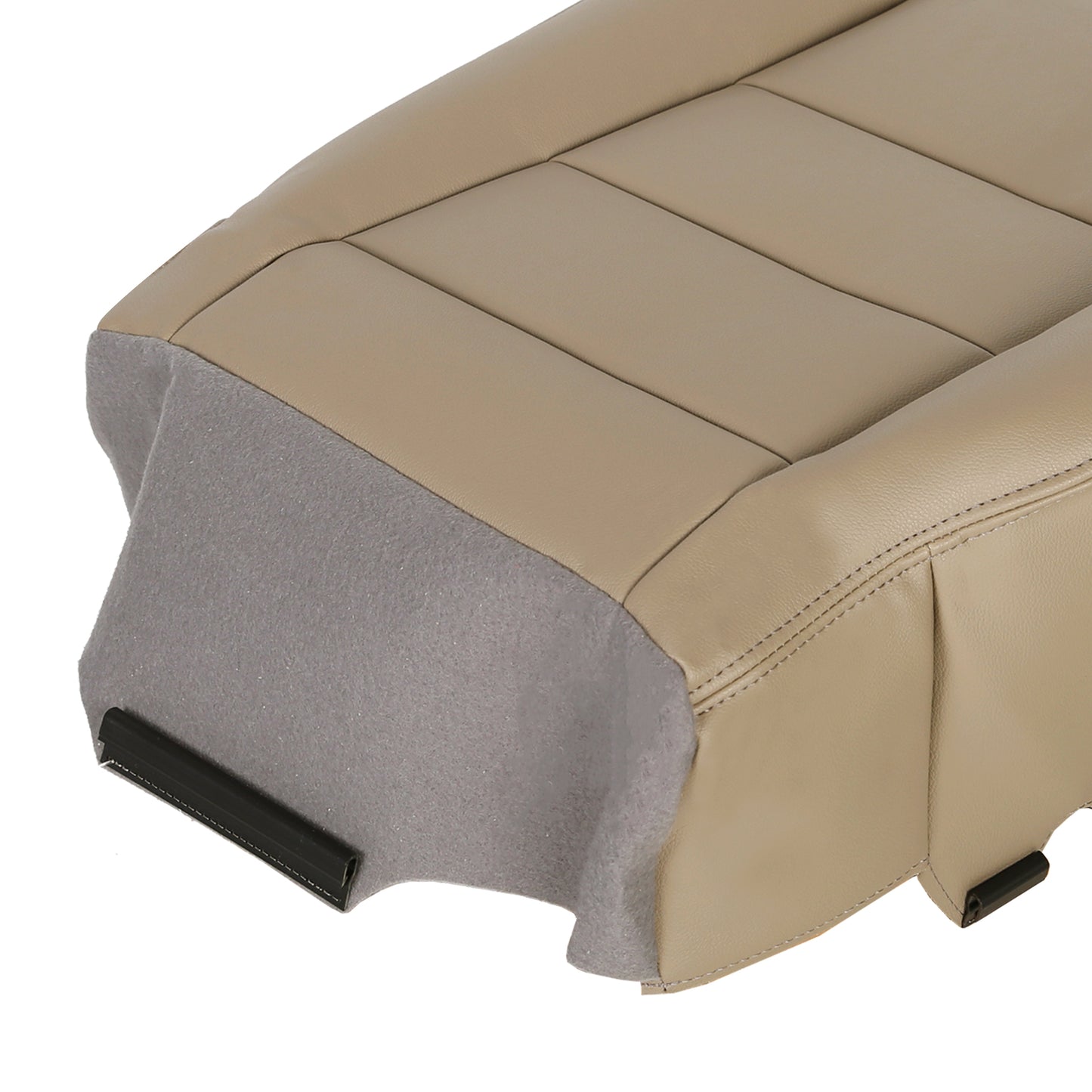 Solid Spare For Ford F250 F350 Super Duty 2002-07 Left/Driver Bottom Leather Seat Cover TAN