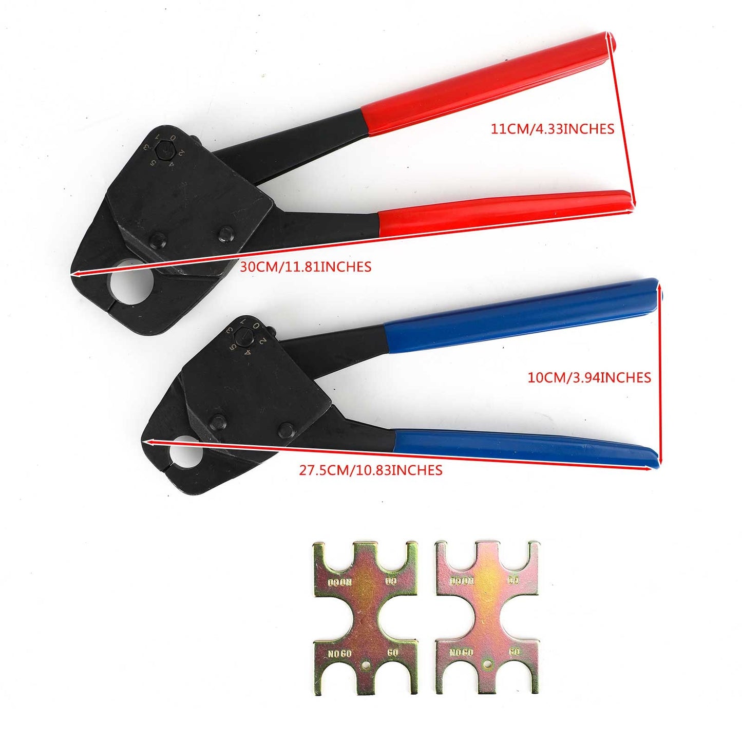 2 Pex Crimper 1/2" And 3/4" Plumbing Crimping Gonogo Angle Gauge Tools Combo