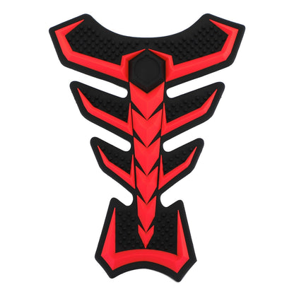 3D Rubber Universal Motorcycle Fuel Gas Tank Pad Protector Decal Sticker Red