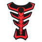 3D Rubber Universal Motorcycle Fuel Gas Tank Pad Protector Decal Sticker Red