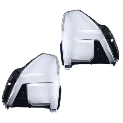 New A Pair Headlight Clear Lens Shell + Glue For 2022 2023 2024 GMC Sierra 1500
