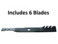 Solid Spare (6) Oregon 596-749 G5 Gator Mulching Blades for Exmark 103-6383, 103-6383-S