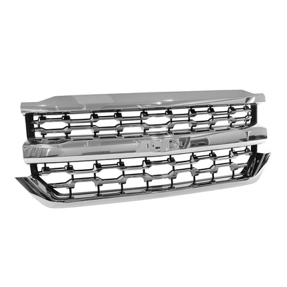 For Chevrolet Silverado 1500 2016 2017 2018 Chrome Front Bumper Grille LTZ Style