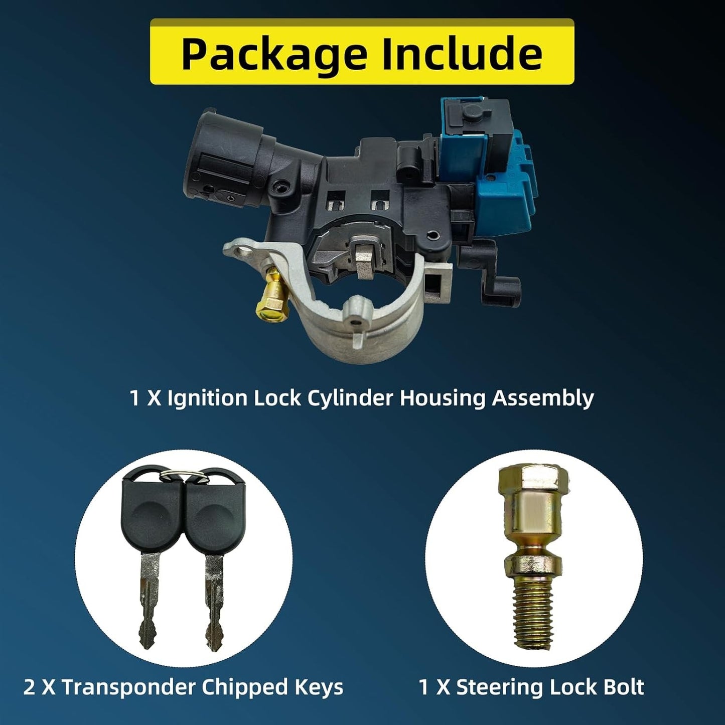 Ignition Lock Cylinder Assembly For 08-11 Ford Focus Escape Mercury W/ Chip Keys