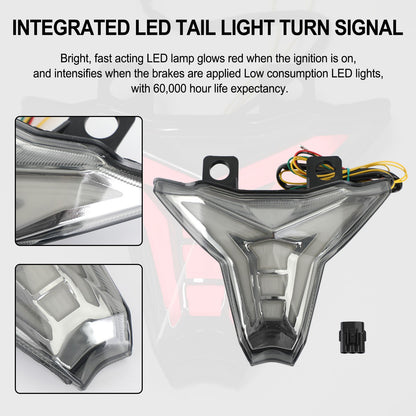 Integrated Tail Light Turn Signal Fit KAWASAKI Ninja ZX10R Z1000 Black 2013-2022