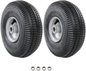 2x 4.10/3.50-4 Front Wheel ＆ Tire Assy For Toro TimeCutter Exmark Mower 105-3471