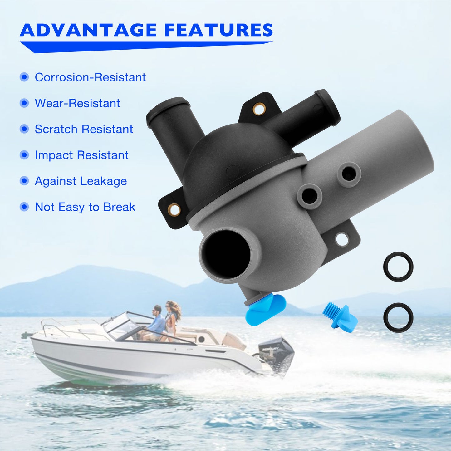 Water Distribution Housing Mercury/ Mercruiser 4.3/5.0/5.7/6.2L Inboard 863631T1