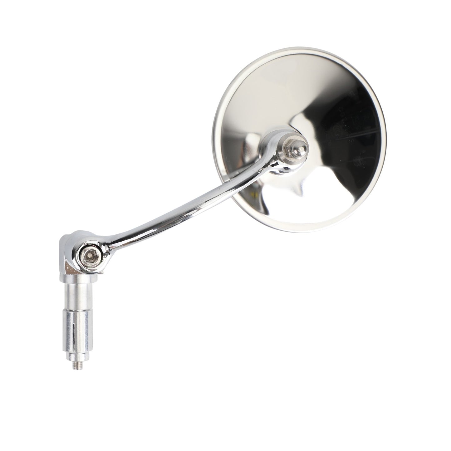 Chrome Round Rearview Mirrors Bar End Mirror for Motorcycle Chopper Cafe Racer